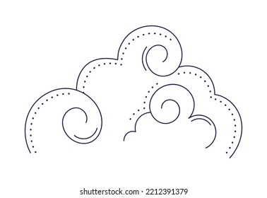 cloud sky astrology icon isolated