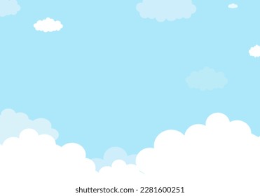 Fondo de nube y cielo, vector de diseño de corte de papel pastel