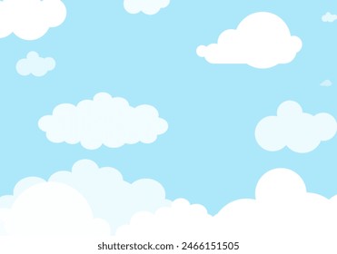 Cloud and Sky background, pastel paper cut design vector