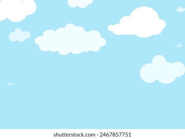 Cloud and Sky background, pastel paper cut design vector