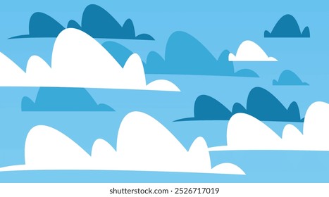 Cloud sky blue air background concept. Vector graphic design illustration