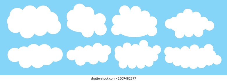 Cloud with sky blue background illustration