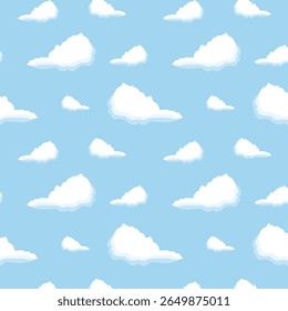 Nuvem Céu Cumulus Ar Clima Natureza Atmosfera Padrão Ensolarado Sem Costura