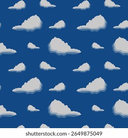 Nuvem Céu Cumulus Ar Clima Natureza Atmosfera Padrão Ensolarado Sem Costura