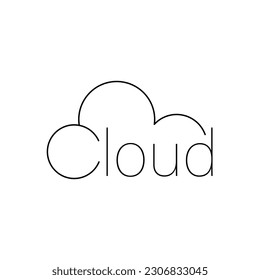 Cloud, sky, data, hosting service, Security, Storage, Technology Logo vector design Template