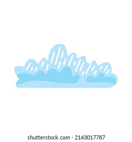 icono de estilo de doodle en el cielo en la nube