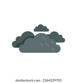 Cloud sky icon flat vector. Forecast sunny. Cold meteo isolated