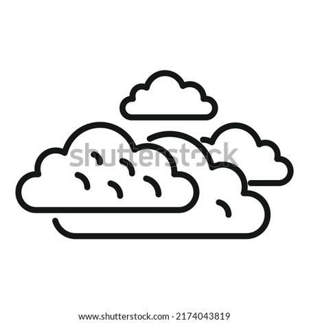 Cloud sky icon outline vector. Forecast sunny. Cold meteo