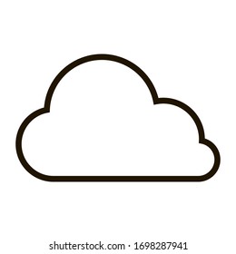 Cloud in the sky icon in trendy flat style isolated. Eps 10.