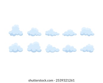 Illustrationselementsatz für den Wolkenhimmel