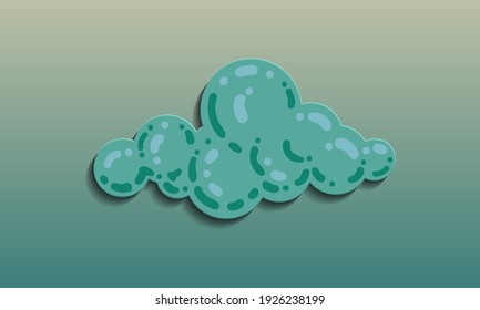 cloud with sky illustration vector. color pastel and gradient shade. minimal illustration template for card, website, wallpaper kid, background and print.