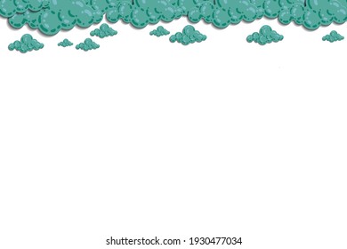 cloud with sky illustration vector. color pastel and gradient shade. minimal illustration template for card, website, wallpaper kid, background and print.