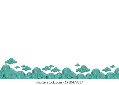 nube con vector de ilustración de cielo. tonos pastel y tonos degradados. plantilla de ilustración mínima para tarjeta, sitio web, fondo de fondo, papel de fondo e impresión.