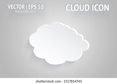 Cloud sky isolated vector icon set on white background. Cartoon cloudy illustration shape art collection for web, weather, wallpaper, heaven, technology, summer, spring, flyer. Nature cloudscape