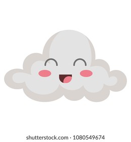 Cloud Sky Kawaii Character Stock Vector (Royalty Free) 1080549674 ...