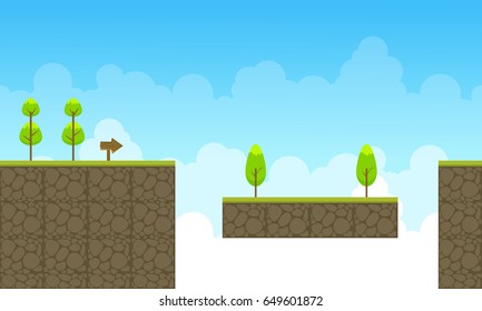 Cloud sky landscape style game background