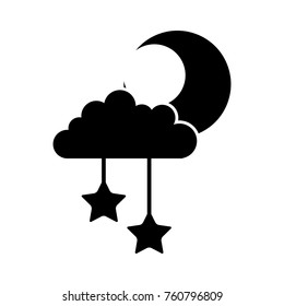 Cloud Sky With Mon And Stars