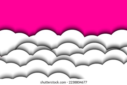 cloud sky papercut background vector