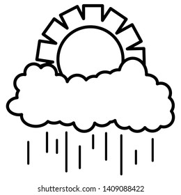 cloud sky rainy with sun weather