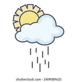 cloud sky rainy with sun weather