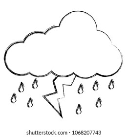 cloud sky with ray and rain drops weather