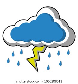 cloud sky with ray and rain drops weather