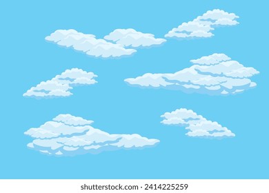 Cloud sky scene background vector simple cloud illustration template design