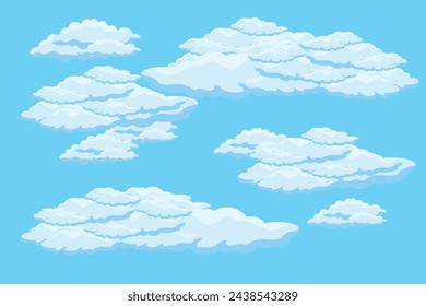 Cloud sky scene background vector simple cloud illustration template design