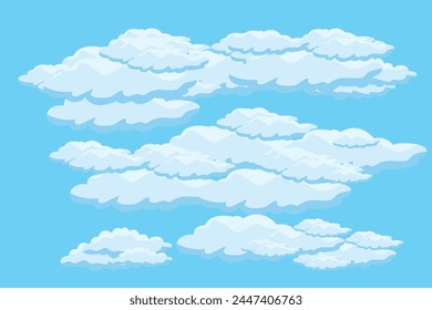 Cloud sky scene background vector simple cloud illustration template design