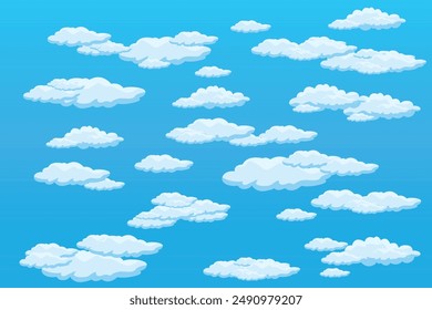 Cloud sky scene background vector simple cloud illustration template design
