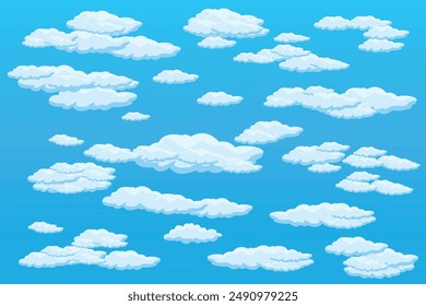 Cloud sky scene background vector simple cloud illustration template design
