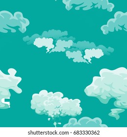cloud in the sky seamless pattern, air nature decorative background, texture for fabric design vector illustration