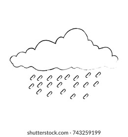 cloud sky silhouette with rain drops