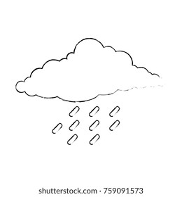 cloud sky silhouette with rain drops