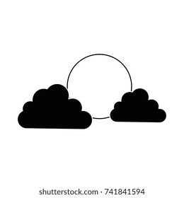 cloud sky silhouette with sun