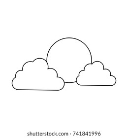cloud sky silhouette with sun