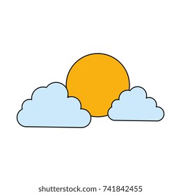 cloud sky silhouette with sun