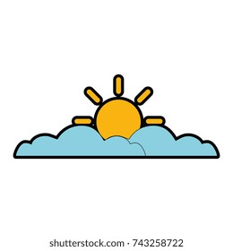 cloud sky silhouette with sun