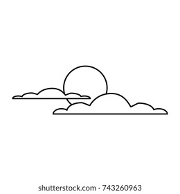 cloud sky silhouette with sun