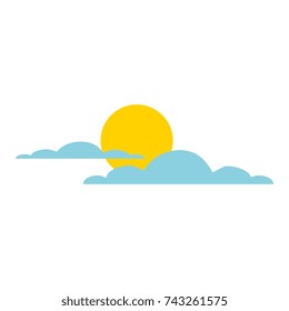 cloud sky silhouette with sun