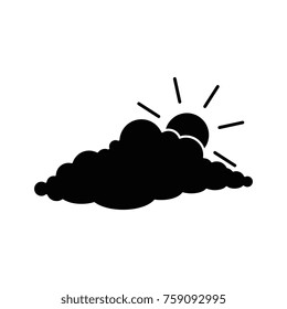 cloud sky silhouette with sun