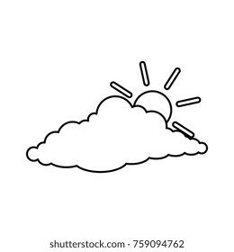 cloud sky silhouette with sun