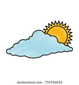 cloud sky silhouette with sun