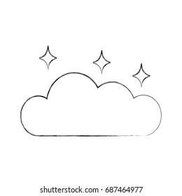 cloud sky with stars