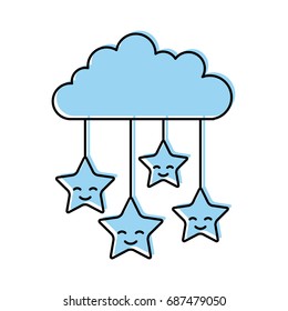 cloud sky with stars