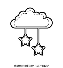 cloud sky with stars