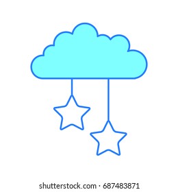cloud sky with stars