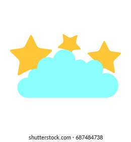 cloud sky with stars