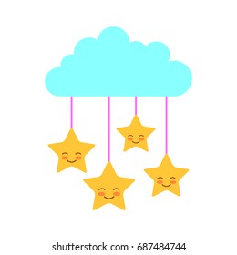 cloud sky with stars