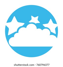cloud sky with stars